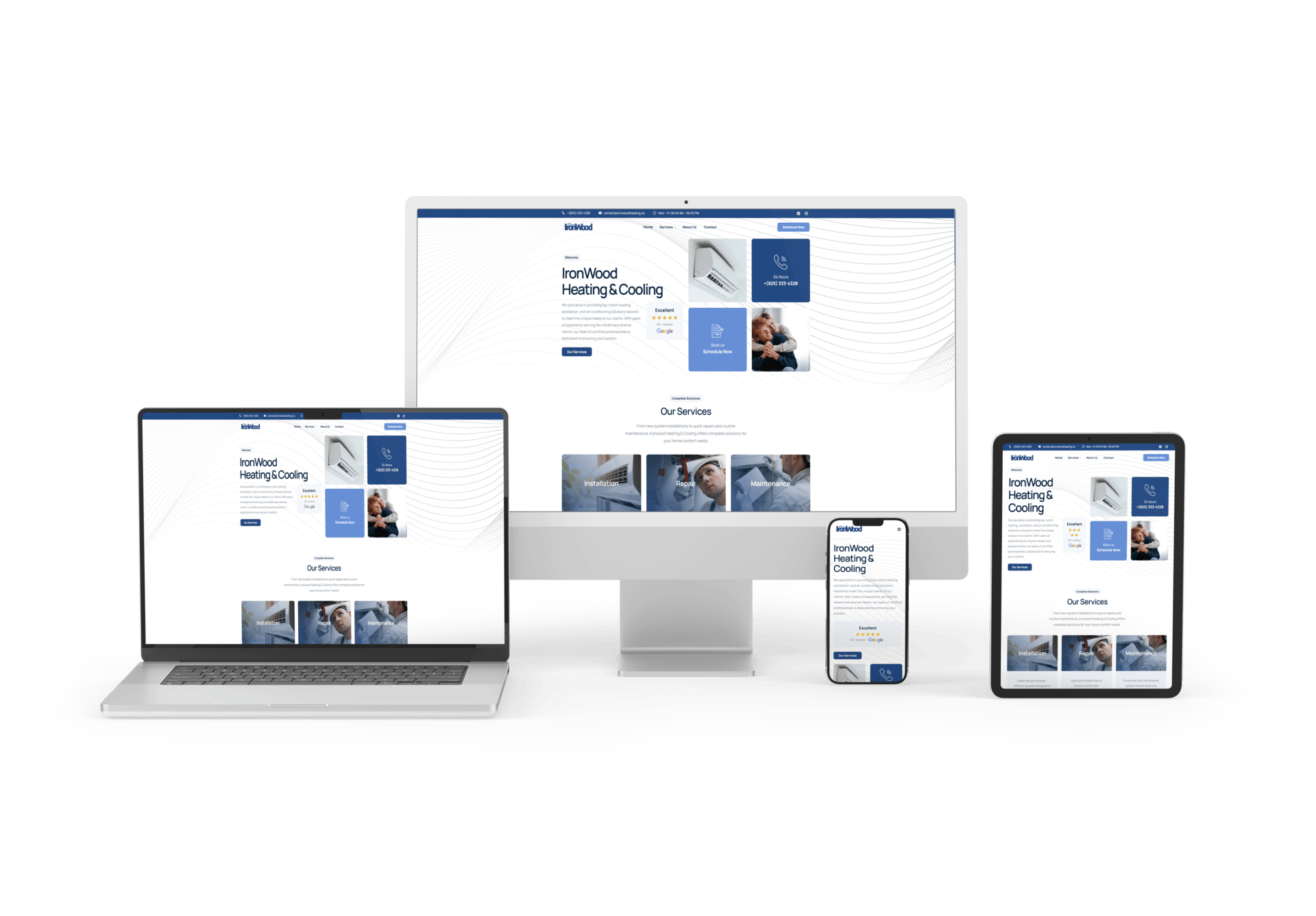 Ironwood Heating & Cooling Branding Mockup