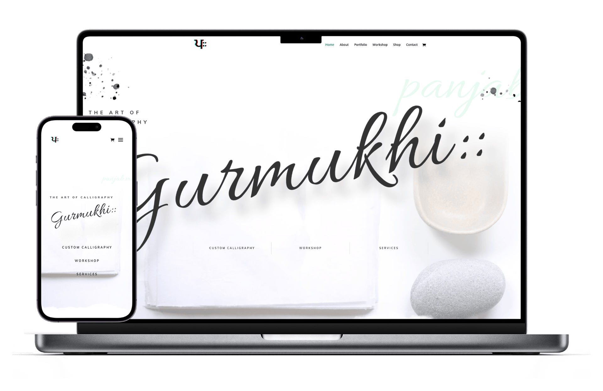 New Website screenshot om Macbook and iPhone